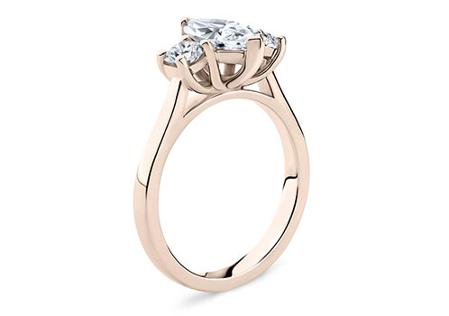Angela - Marquise - Natural Diamond Trilogy Engagement Ring