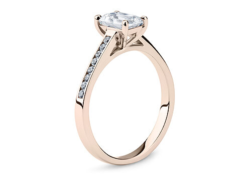 Mia - Emerald - Labgrown Diamond, Diamond Band Engagement Ring
