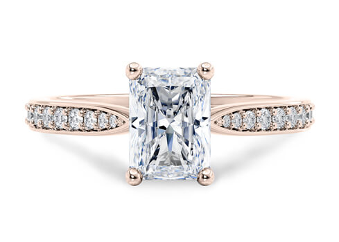 Angelina - Radiant - Labgrown Diamond, Diamond Band Engagement Ring