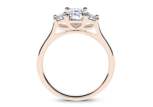 Angela - Emerald - Natural Diamond Trilogy Engagement Ring