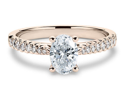 Bella - Oval - Labgrown Diamond, Diamond Band Engagement Ring