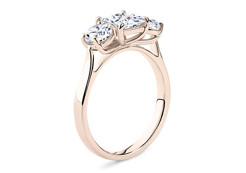 Angela - Princess - Labgrown Diamond Trilogy Engagement Ring