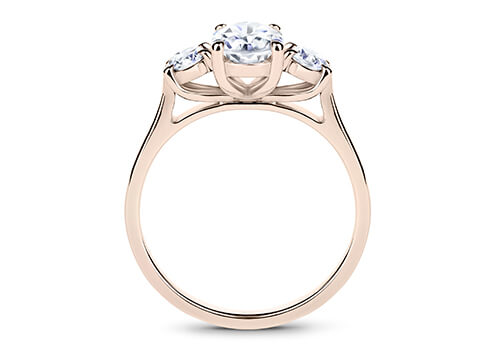 Angela - Oval - Labgrown Diamond Trilogy Engagement Ring