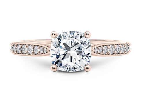 Angelina - Cushion - Labgrown Diamond, Diamond Band Engagement Ring