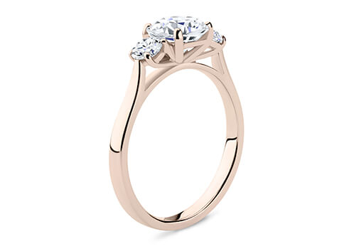 Angela - Cushion - Labgrown Diamond Trilogy Engagement Ring