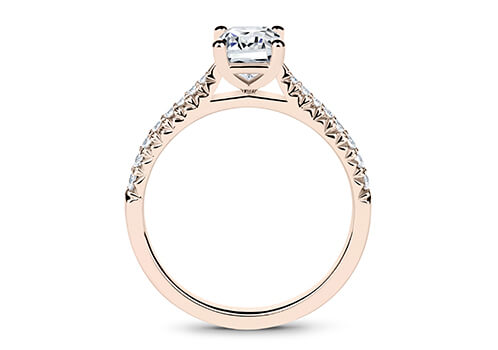 Bella - Emerald - Natural Diamond, Diamond Band Engagement Ring