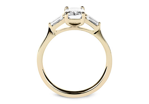Maria - Radiant - Labgrown Diamond Trilogy Engagement Ring