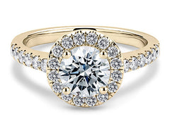 Jianna - Round - Natural Diamond Halo Engagement Ring