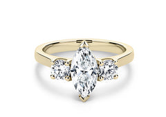 Angela - Marquise - Labgrown Diamond Trilogy Engagement Ring