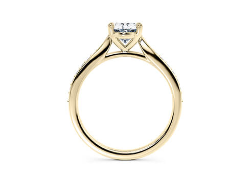 Angelina - Oval - Labgrown Diamond, Diamond Band Engagement Ring