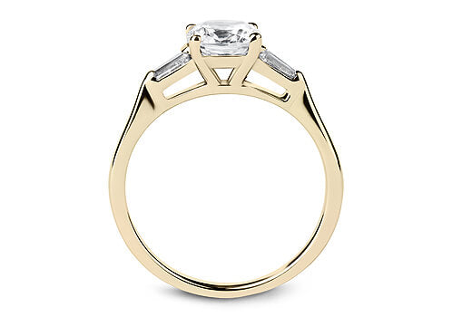 Maria - Asscher - Labgrown Diamond Trilogy Engagement Ring