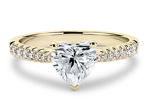 Bella - Heart - Labgrown Diamond, Diamond Band Engagement Ring