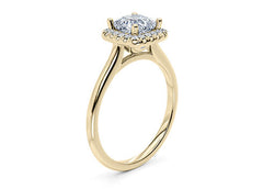 Daniella - Cushion - Natural Diamond Halo Engagement Ring