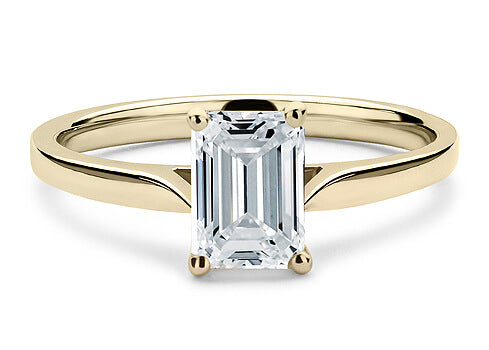 Isabella - Emerald - Natural Diamond Solitaire Engagement Ring