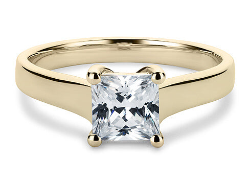 Bianca - Princess - Natural Diamond Solitaire Engagement Ring