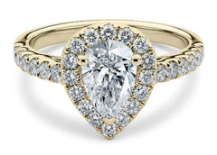 Jianna - Pear - Labgrown Diamond Halo Engagement Ring