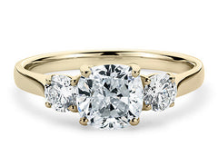 Angela - Cushion - Labgrown Diamond Trilogy Engagement Ring
