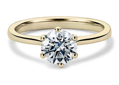 Elisa - Round - Natural Diamond Solitaire Engagement Ring