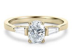 Maria - Oval - Natural Diamond Trilogy Engagement Ring