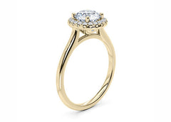 Daniella - Round - Natural Diamond Halo Engagement Ring