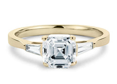 Maria - Asscher - Labgrown Diamond Trilogy Engagement Ring