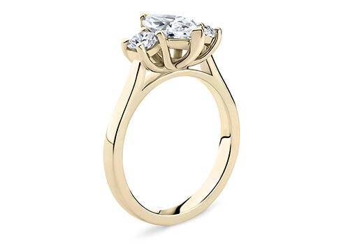 Angela - Marquise - Natural Diamond Trilogy Engagement Ring