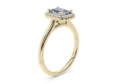 Daniella - Emerald - Labgrown Diamond Halo Engagement Ring