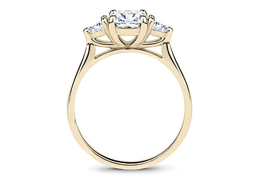 Rosina - Asscher - Labgrown Diamond Trilogy Engagement Ring