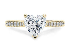 Angelina - Heart - Natural Diamond, Diamond Band Engagement Ring