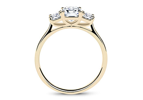 Angela - Asscher - Labgrown Diamond Trilogy Engagement Ring