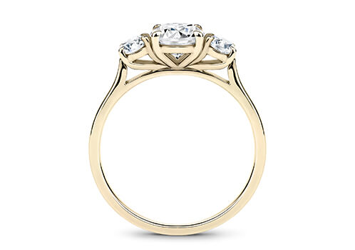 Angela - Round - Labgrown Diamond Trilogy Engagement Ring