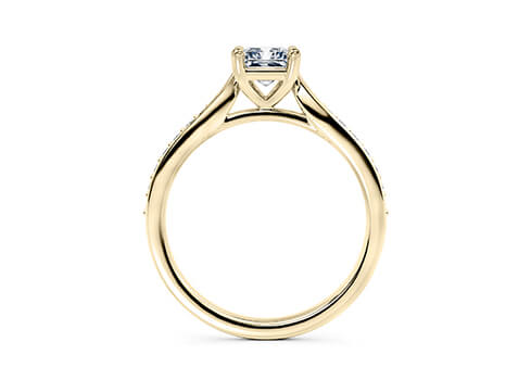Angelina - Radiant - Labgrown Diamond, Diamond Band Engagement Ring