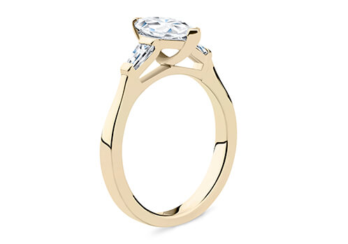 Maria - Marquise - Labgrown Diamond Trilogy Engagement Ring