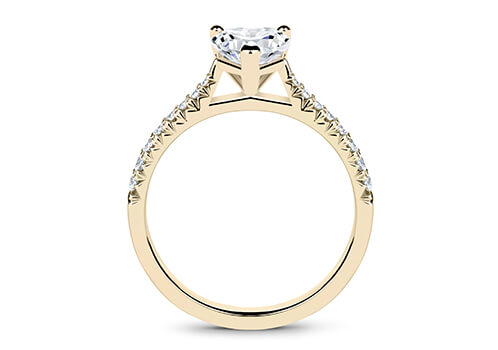 Bella - Heart - Labgrown Diamond, Diamond Band Engagement Ring